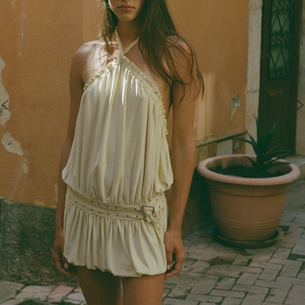 Butter Yellow With Jean Dress